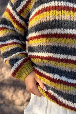 Somerset Stripe jumper, mustard
