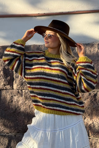 Somerset Stripe jumper, mustard