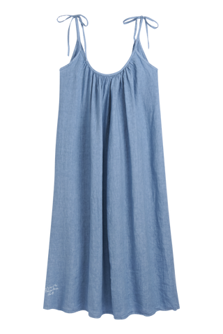Sun Queen pellavamekko, denim blue