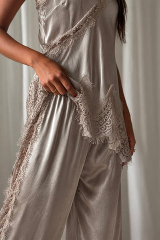 Sweetheart Lace satiinitoppi, taupe