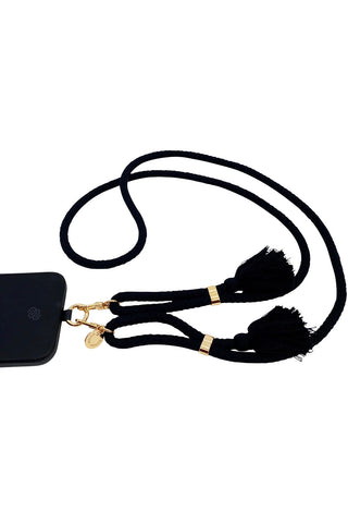 Tassel kaulanauha puhelimelle, musta
