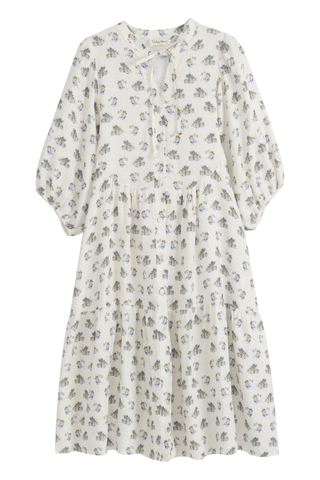 Thalia pellavamekko, floral blue