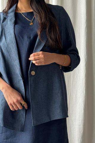 Timeless pellavableiseri, denim stripe