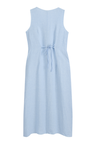 Valencia linen dress, light blue