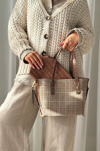 Windsor Reversible Bag little, brown/check
