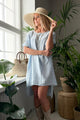 Amilia linen tunic, light blue