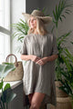 Amilia linen tunic, taupe