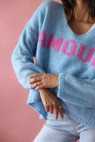 Amour neule, sky blue