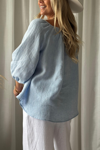 Analise pellavapaita, oxford blue