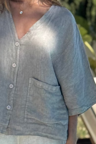 Andrea linen jacket, taupe