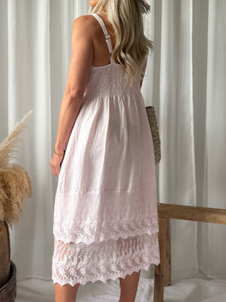 Annabel pellavamekko, cool pink