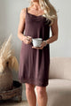 Bamboo Lace Joice slip mekko, coffee