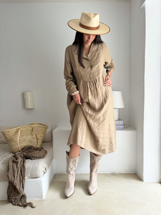 Boho mesh pellavahuivi, savanna