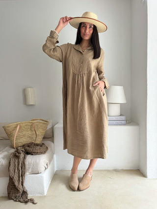 Boho mesh pellavahuivi, savanna
