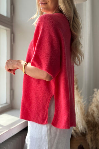 Brianne alpakkaneule, coral
