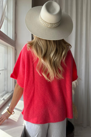 Brianne alpakkaneule, coral