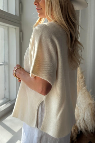 Brianne alpakkaneule, off white