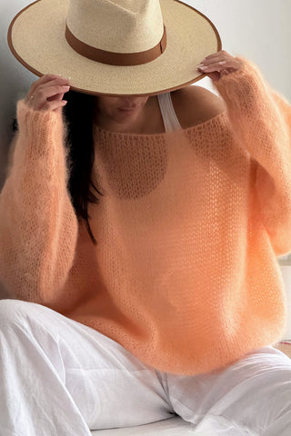 Bubble dream mohairneule, peach