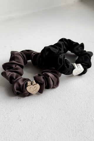 Silver heart silk hiusdonitsi, musta