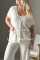 In Harmony knitted vest, off-white