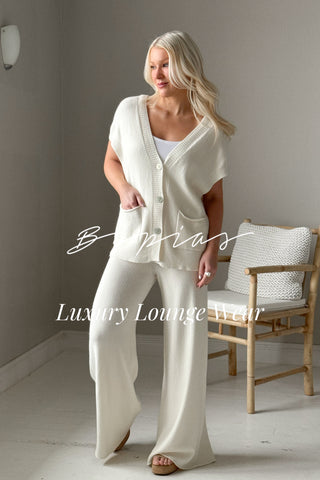 In Harmony knitted vest, off-white