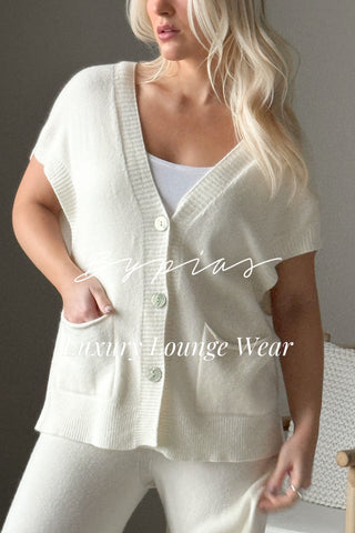 In Harmony knitted vest, off-white