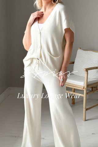 In Harmony knitted vest, off-white