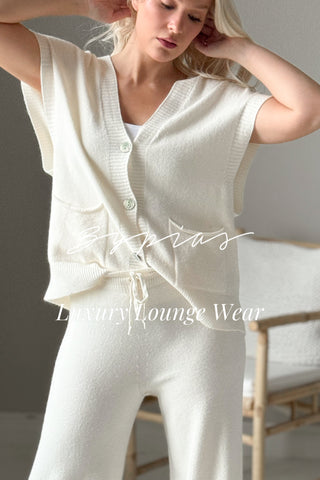 In Harmony knitted vest, off-white