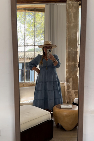 Celina pellavamekko, denim blue
