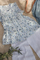 Chantel pellavatoppi, floral blue