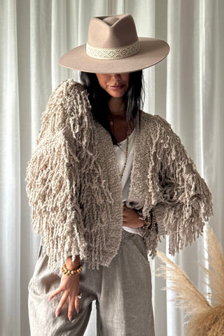 Coachella neuletakki, beige