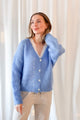 Coziness mohairneuletakki, heavenly blue
