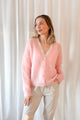 Coziness mohairneuletakki, rose