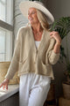 Dalia puuvillaneuletakki, beige