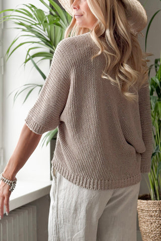 Deia puuvillaneule, beige