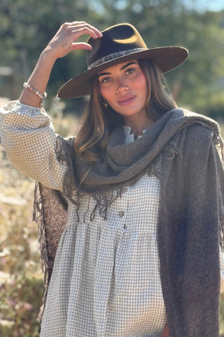 Editha pellavamekko, beige check