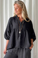 Alice linen shirt, smoke