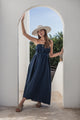 Elegance pellavamekko, navy