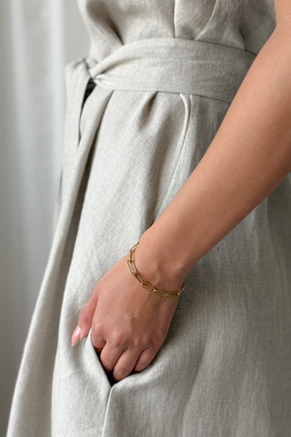 Elegance linen dress, natural