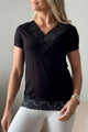 Bamboo Lace Elodie t-paita, musta