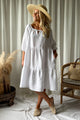 Emilia linen dress, white