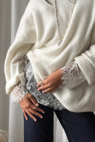 Florence Lace pusero, valkoinen