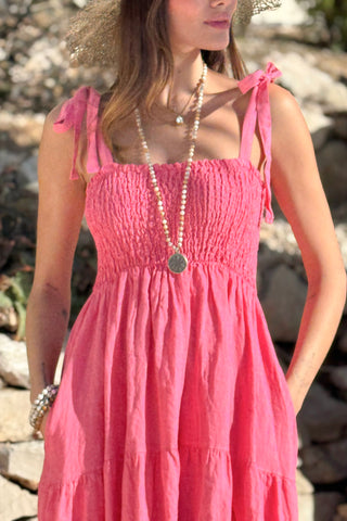 Florentino pellavamekko, malibu pink