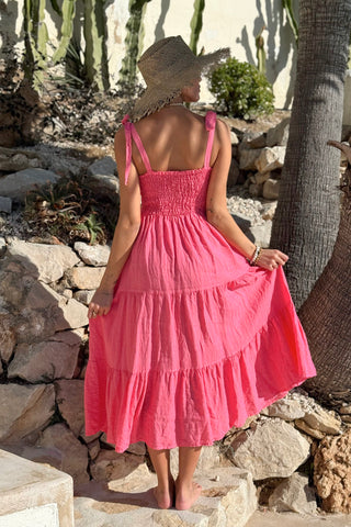 Florentino pellavamekko, malibu pink
