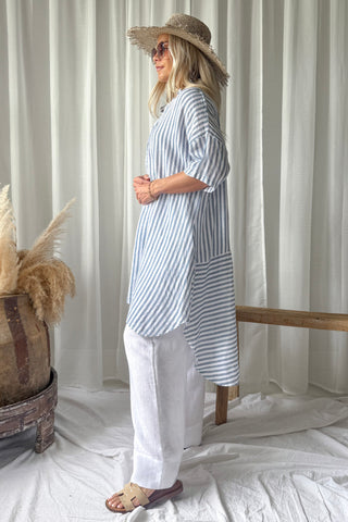 Freedom pellavapaita, blue stripe