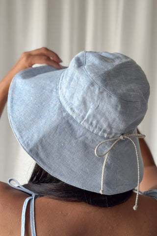 Hanko pellavahattu, oxford blue