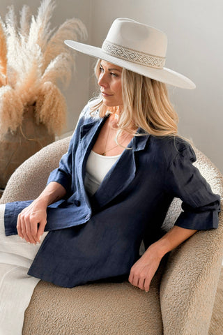 Haylee pellavableiseri, royal blue