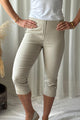 Ina stretch caprit, beige