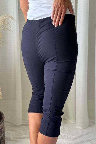 Ina stretch caprit, navy