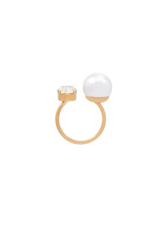 Ivy sormus, white pearl